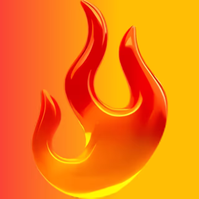 Oranssin ja kullan sävyinen liekkisymboli, joka edustaa Flamez Kasinon energistä teemaa ja viikonlopun lisäbonuksia.